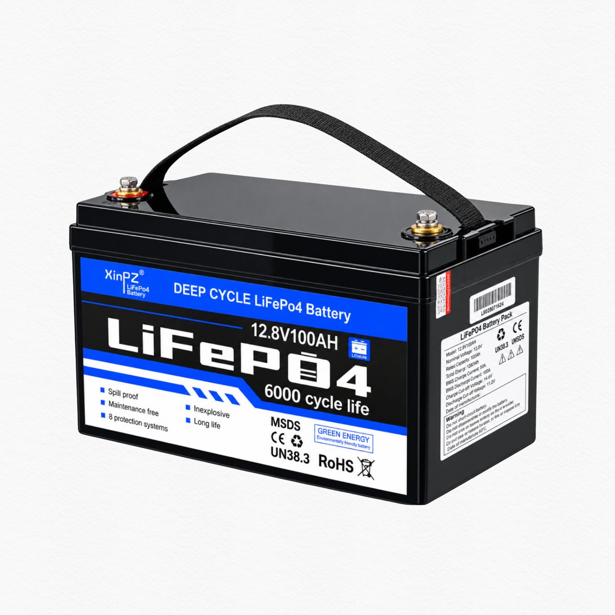 PIN LƯU TRỮ LITHIUM LIFEPO4 XINPZ 12.8V 100AH (1280WH) - Ảnh 2